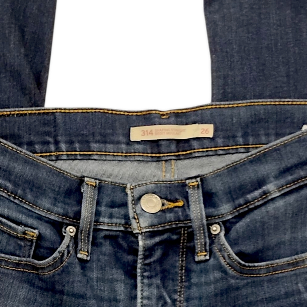 LEVIS - 314 Women's Medium Wash Denim Jeans Size 26 Waist - Picture 3 of 7